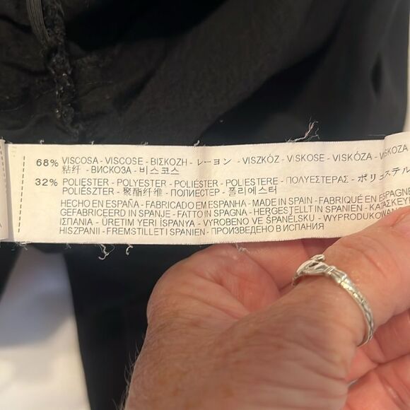 Zara szS black sleeveless faux wrap front elastic waist and ankle jumpsuit GUC - Picture 9 of 9